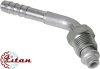 Фитинг алюминиевый 8мм 3/8” №6х45˚ O-RING 5/8”-18UNF с гайкой с наружной резьбой