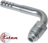 Фитинг стальной 10мм 1/2” №8х90˚ O-RING 3/4”-18UNF с гайкой с наружной резьбой