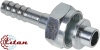 Фитинг стальной 10мм 1/2” №8х180˚ O-RING 1”-14UNF