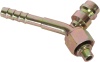 Фитинг стальной 8мм 3/8” №6х45˚ O-RING 5/8”-18UNF c заправочным портом HP