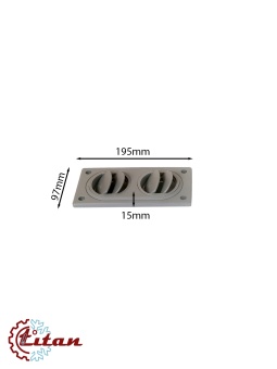 Чертеж 24-0820 Дефлектор двойной серый 195х97