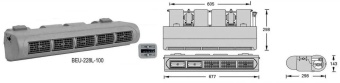 Чертеж 10-0333 Испаритель BEU 228-100 12V LHD O-Ring