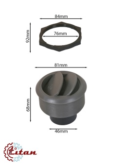 Чертеж 24-0770 Дефлектор серый D81 под гофру 46мм