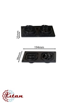 Чертеж 24-2118 Дефлектор двойной серый 194х96