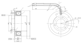 Чертеж 01-1678 Муфта электромагнитная компрессор TM21 12V