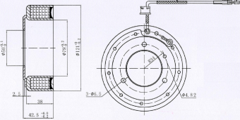 Чертёж 01-0492 Муфта электромагнитная компрессор TM31 24V
