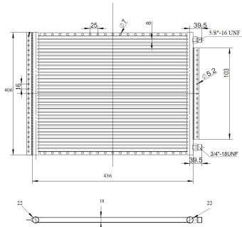 Чертеж 20-1069 Конденсатор 16х18х18мм.