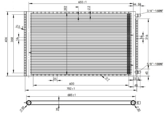 Чертеж 20-0541 Конденсатор 16х27х26мм.