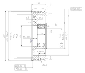 Шкив PV8 7H15_5H11