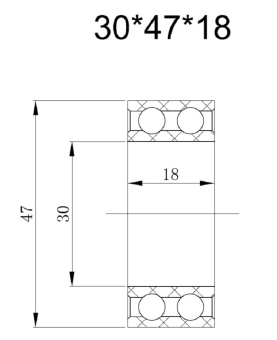 Чертеж 01-0875 Подшипник 47x30x18
