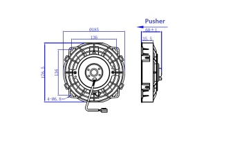 Чертеж 08-3289 Вентилятор 6 24V Pusher 80W