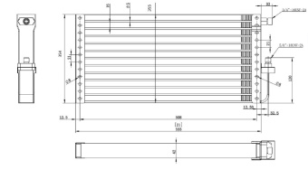Чертеж 20-1352 Конденсатор 14х21х44мм.