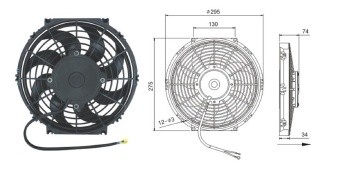 Чертеж 08-1287 Вентилятор 10 24V Puller 120W S