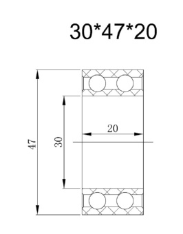 Чертеж 01-0874 Подшипник 47х30х20