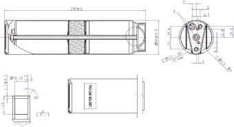 17-2091 Ресивер вертикальный алюминиевый 245ммх60мм, PAD