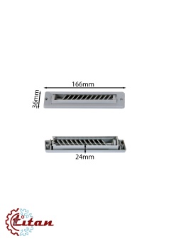 Чертеж 24-0879 Дефлектор серый 166х36