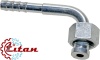 Фитинг стальной 8мм 3/8” №6х90˚ ORFS 11/16”-16UNF