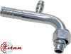 Фитинг стальной 16мм 3/4” №12х90˚ O-RING 7/8”-14UNF c заправочным портом LP