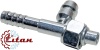 Фитинг стальной 10мм 1/2” №8х180˚ O-RING 3/4”-16UNF c заправочным портом HP