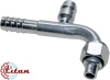 Фитинг стальной 13мм 5/8” №10х90˚ O-RING 3/4”-16UNF c заправочным портом HP