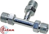 Фитинг стальной 8мм 3/8” №6 O-RING 5/8”-18UNF тройник с наружной резьбой