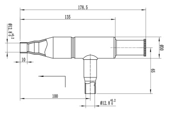 Чертёж 21-1690 Регулятор давления KVL 12 аналог Danfoss 034L0043 (пайка)
