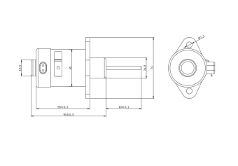 Чертеж 21-3002 Соленоид отсечки топлива 12V, аналог Carrier 25-38773-00