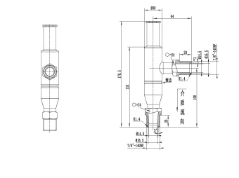 Чертеж 21-2860 Регулятор давления KVL 15 аналог Danfoss 7 8-14UNF O-RING (резьба)