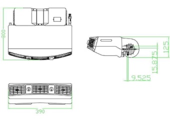 Чертеж 10-1670 Испаритель BEU 202-100 12V LHD O-Ring