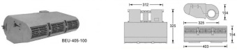 Чертеж 10-0331 Испаритель BEU 405-100 12V LHD O-Ring