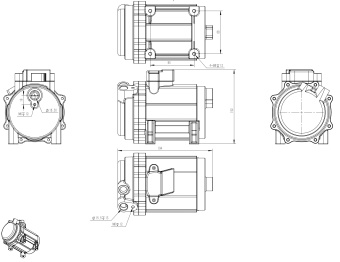 Чертеж 01-0496 Компрессор электрический 12V 600W