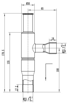 Чертеж 21-0796 Регулятор давления KVL 22