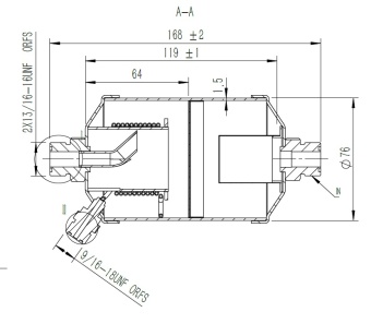 Чертеж 17-1695 Маслоотделитель для Thermo King, аналог 66-8548