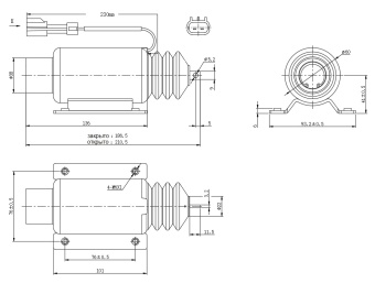 Чертеж 21-0353 Соленоид оборотов двигателя 12V, аналог Carrier 10-01178-00