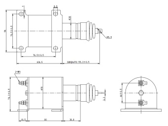 Чертеж 21-1047 Соленоид оборотов двигателя 12V, аналог Thermo King 44-6544